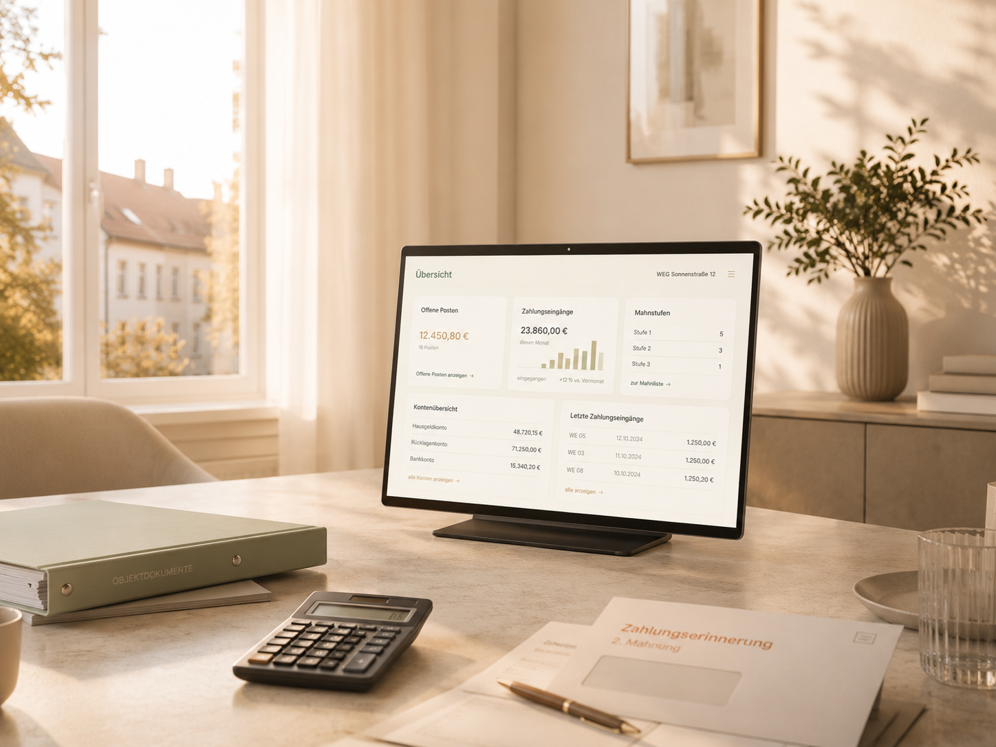 Dashboard für Buchhaltung und Mahnwesen